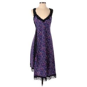 KOCHE Purple Pleated Bottom Lace Dress  | SIZE 34